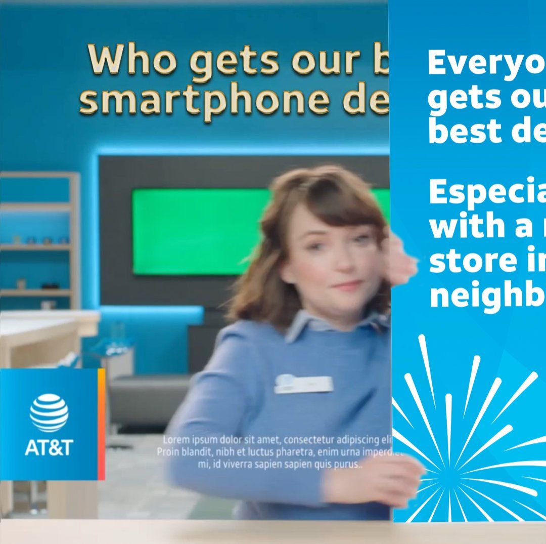 Lily spot concept. Direction 3: Lily holds up the poster, Everyone gets our best deals