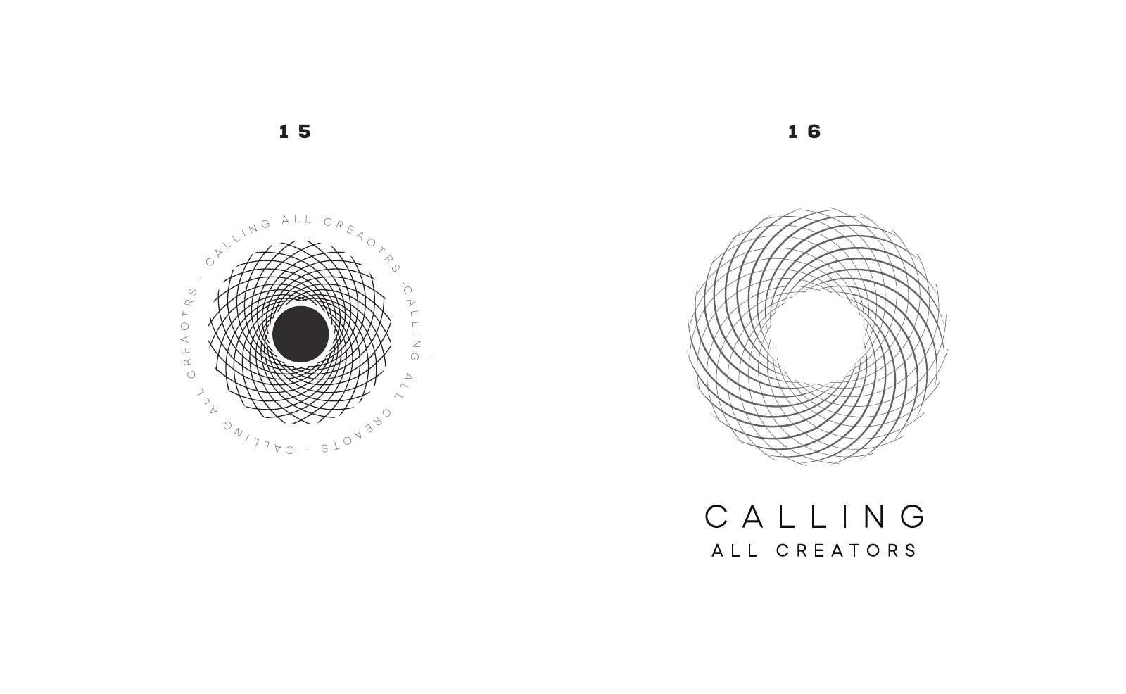 Concept phase, the logo studies, 8 of 9