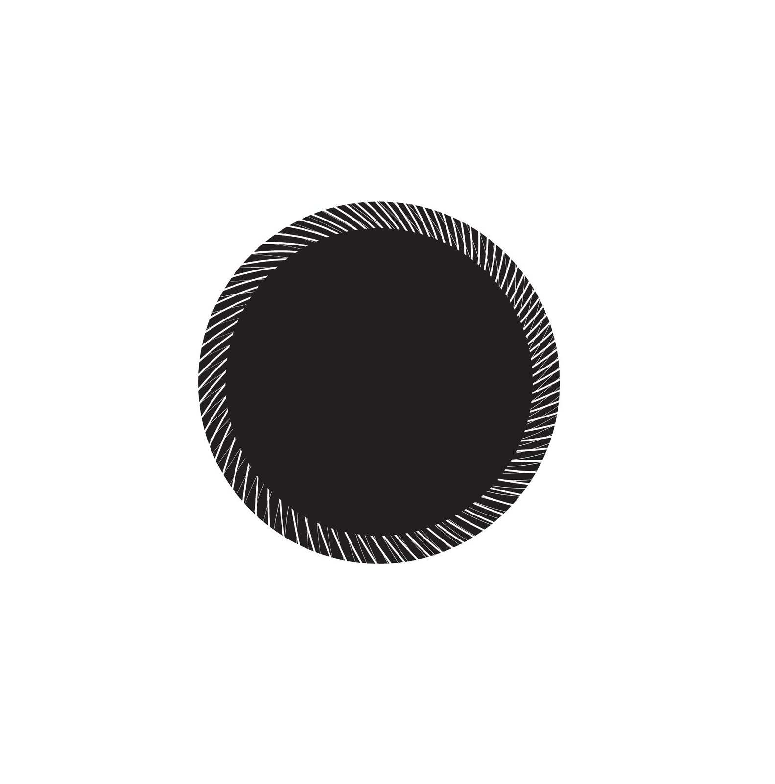 First study: a solid black circle inside a hatched ring