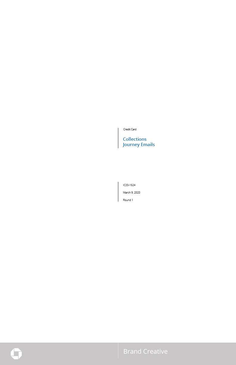 Presentation cover: Collections Journey Emails