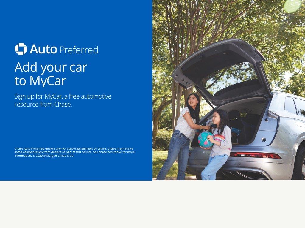 Chase ATM screen: Auto Preferred, Add your car to MyCar