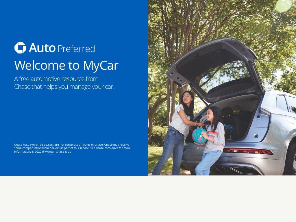 Chase ATM screen: Auto Preferred, Welcome to MyCar