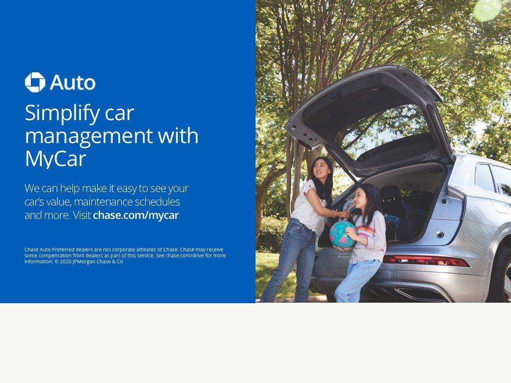 Chase ATM screen: Auto, Simplify car management with MyCar