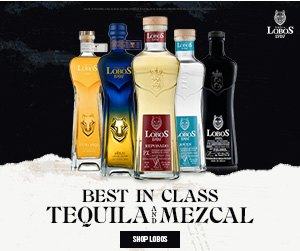 Display ad, 300 by 250: the Lobos 1707 range above Best in Class Tequila and Mezcal