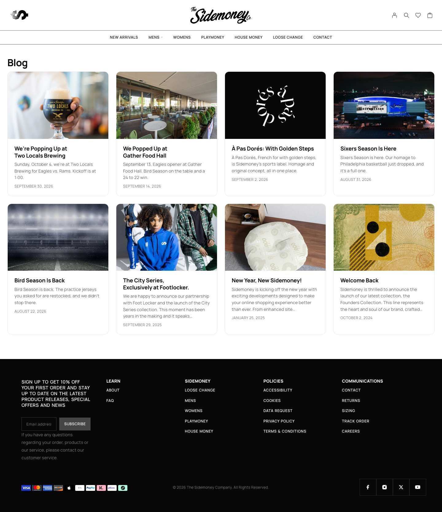 sidemoney.co, Blog page, Desktop