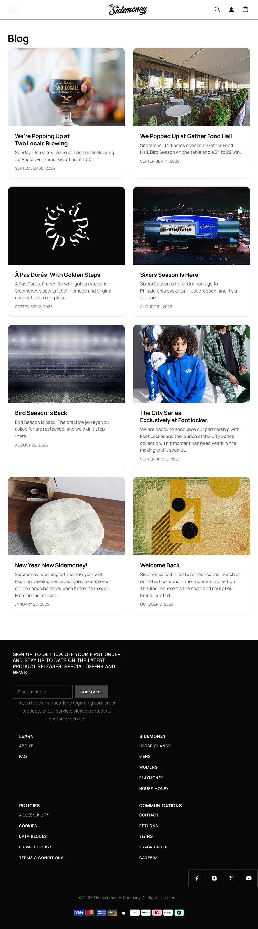 sidemoney.co, Blog page, Tablet