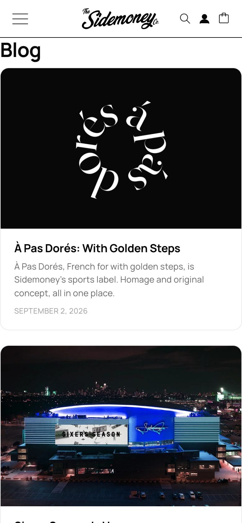 sidemoney.co blog on a phone