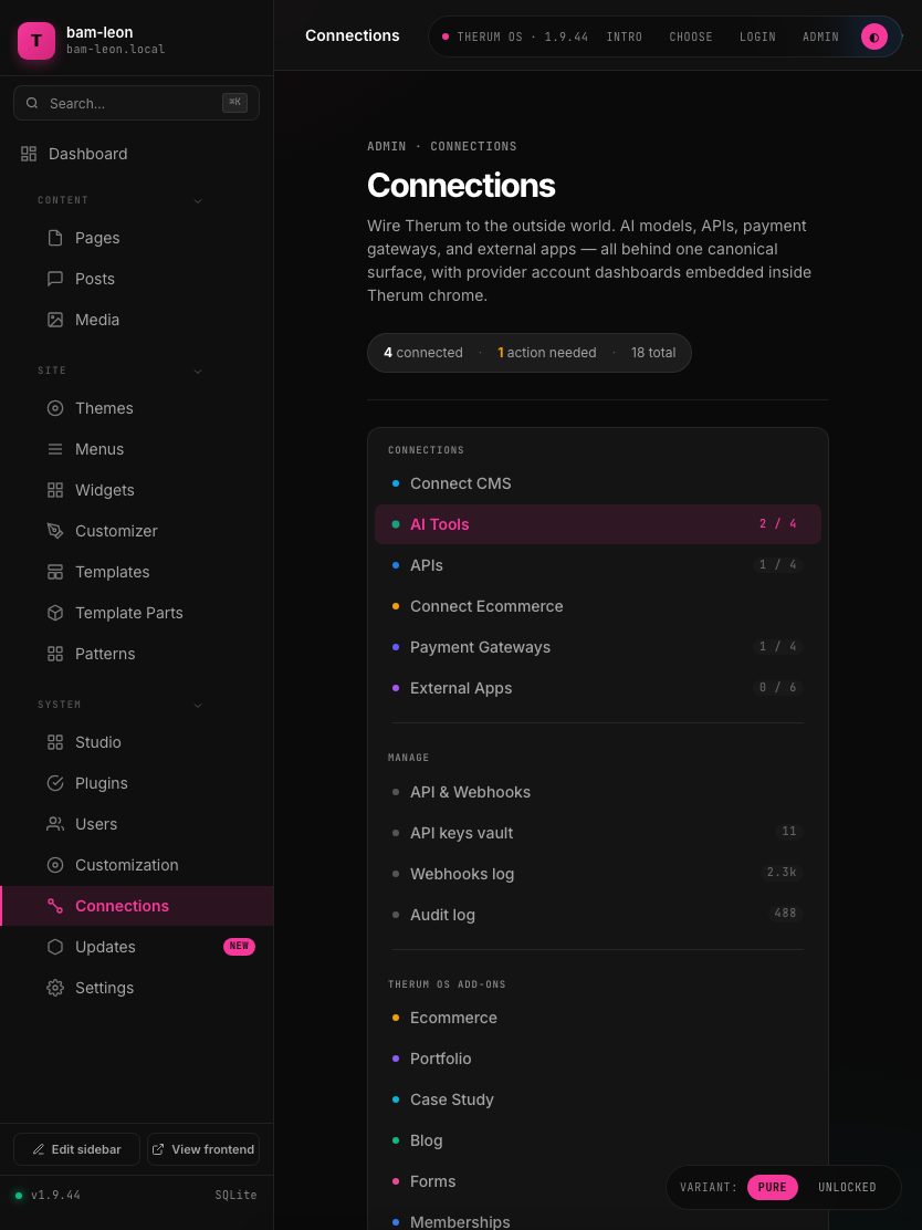 Connections, tablet