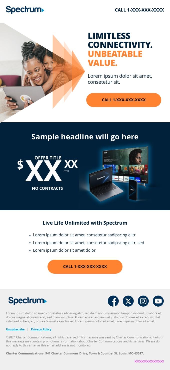 Spectrum rebrand email exploration, Angular 02, light mode