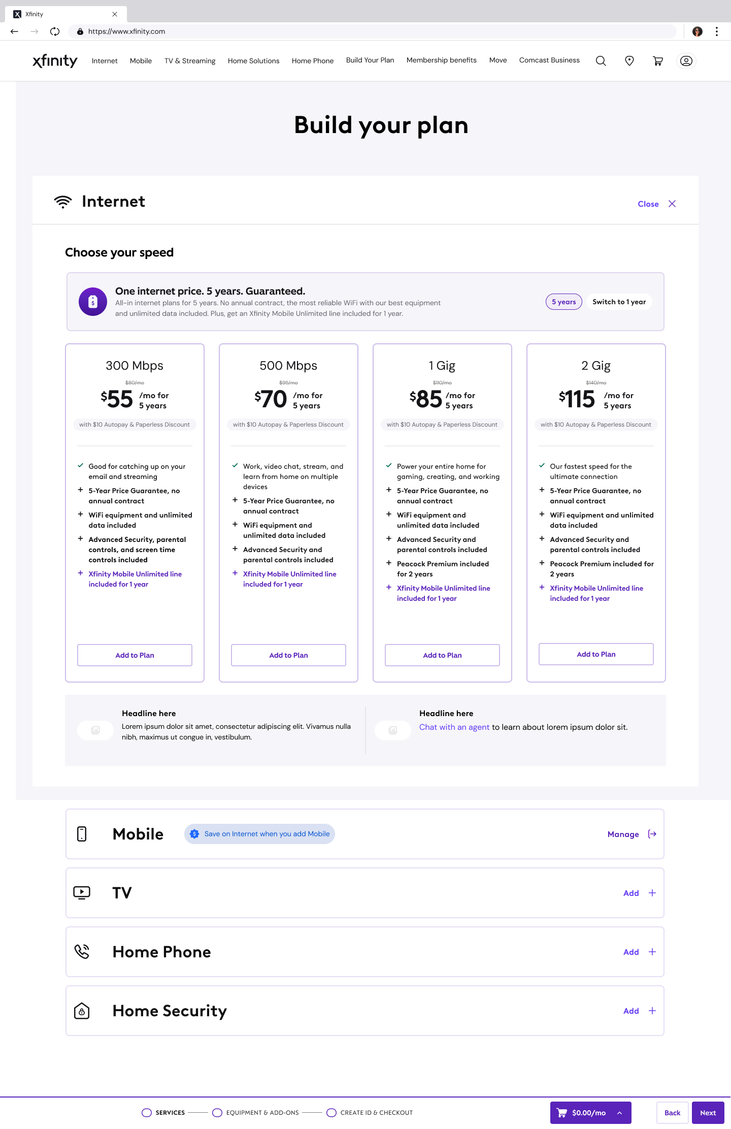 Plan builder, current live state