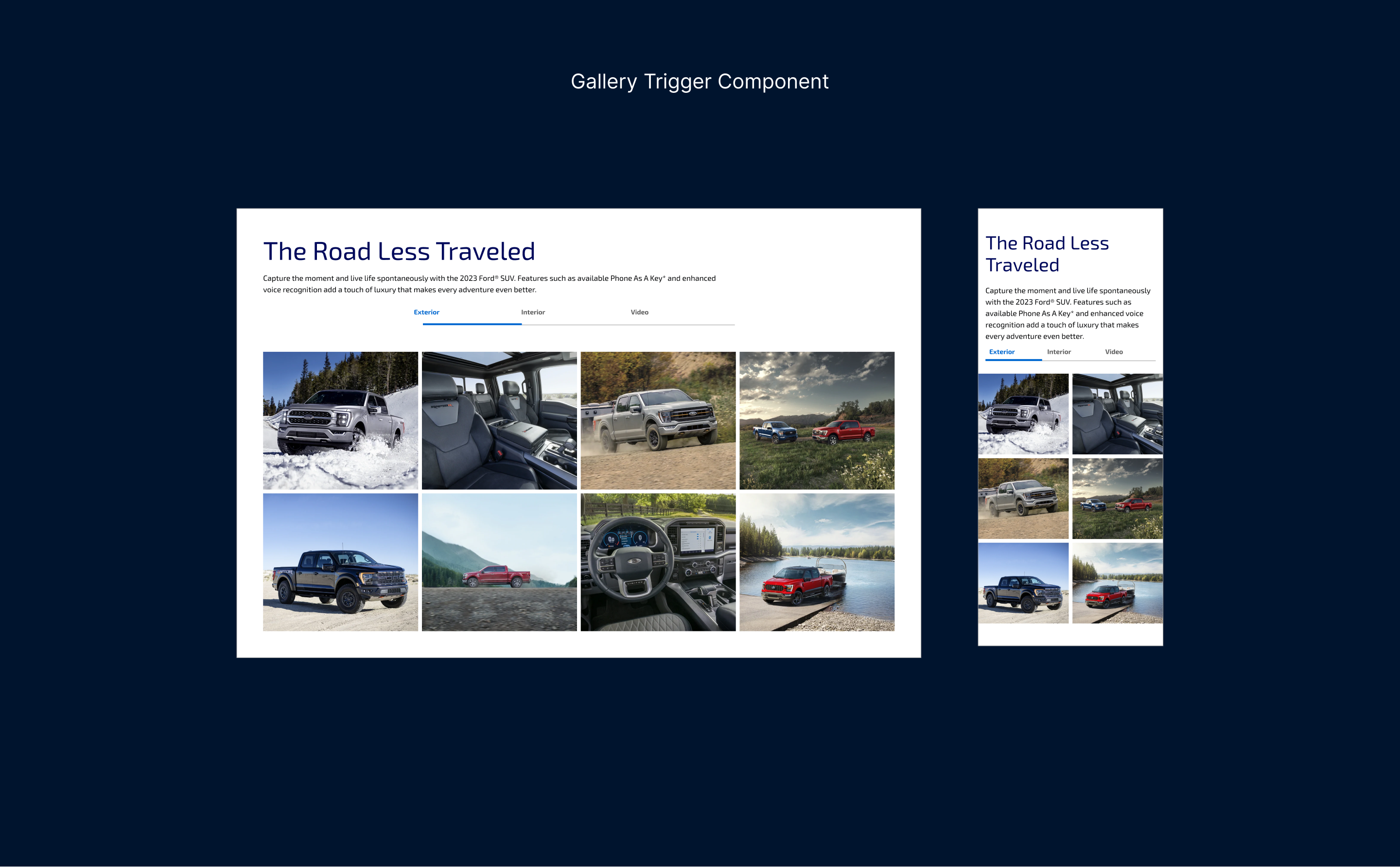 Gallery Trigger Reveal component