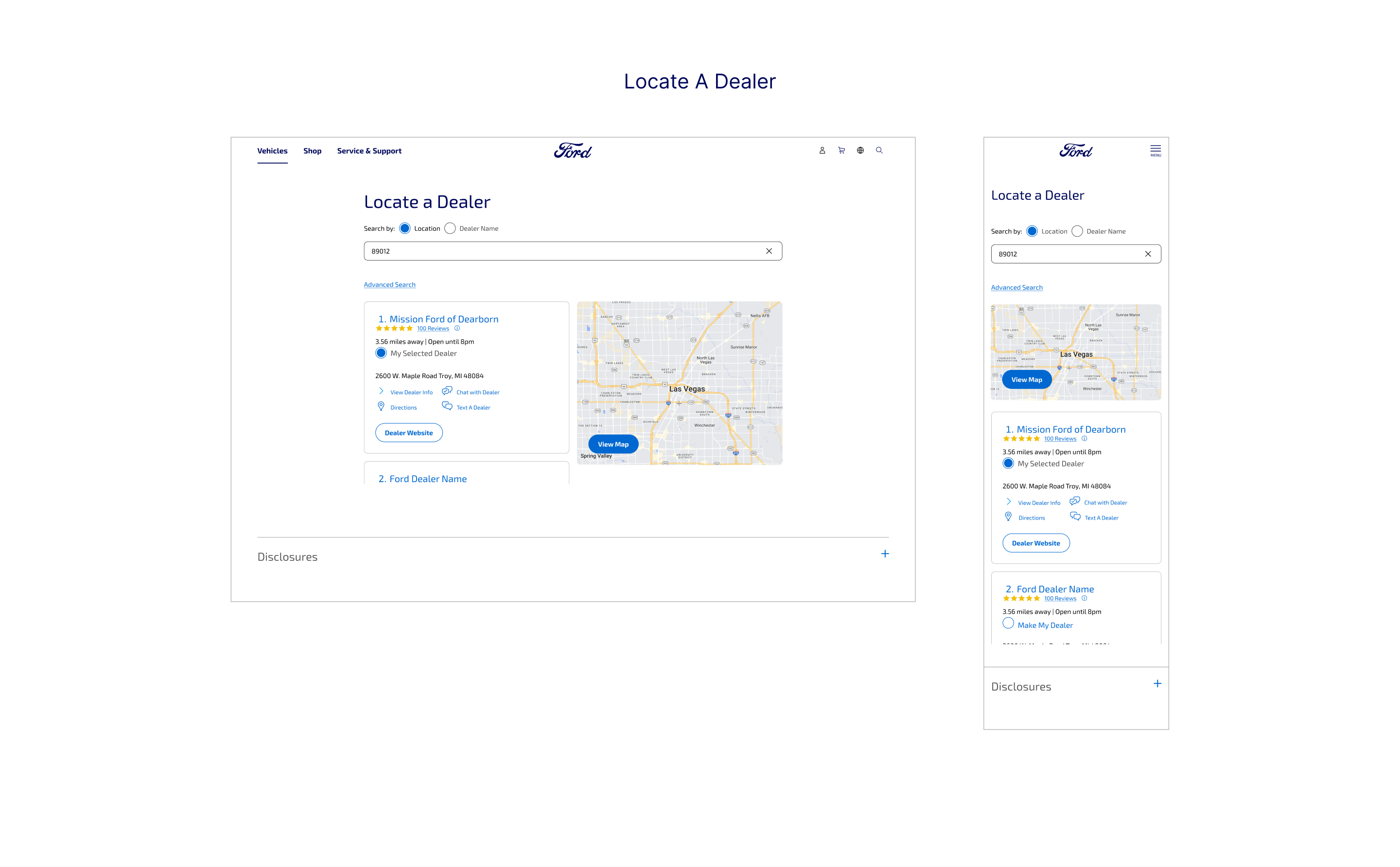 Locate a Dealer component