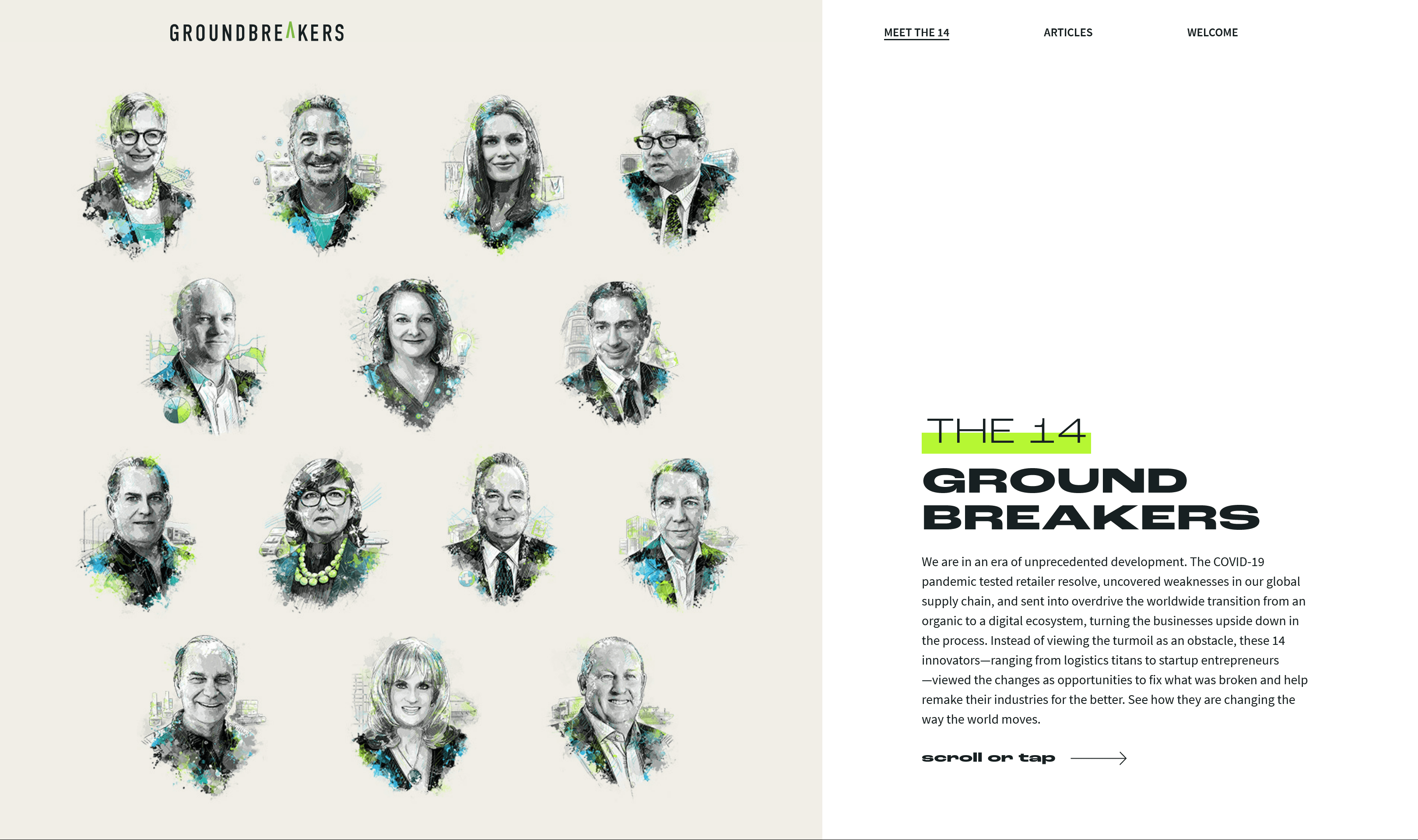 Meet the 14 Groundbreakers, feature opener