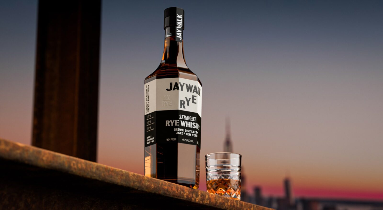 Jaywalk Straight Rye, full bottle