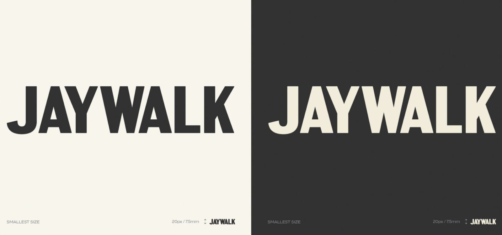 Jaywalk wordmark spec