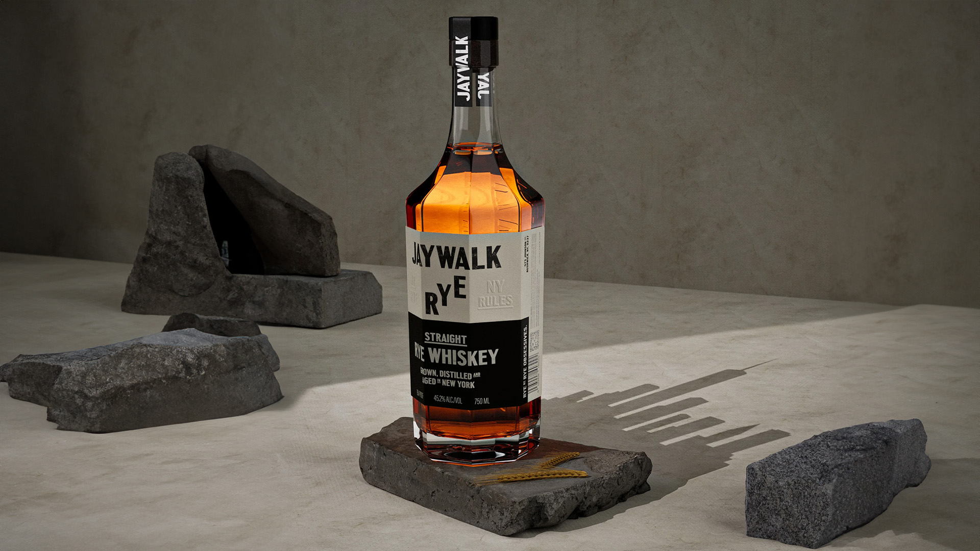 Straight Rye, concrete and stone