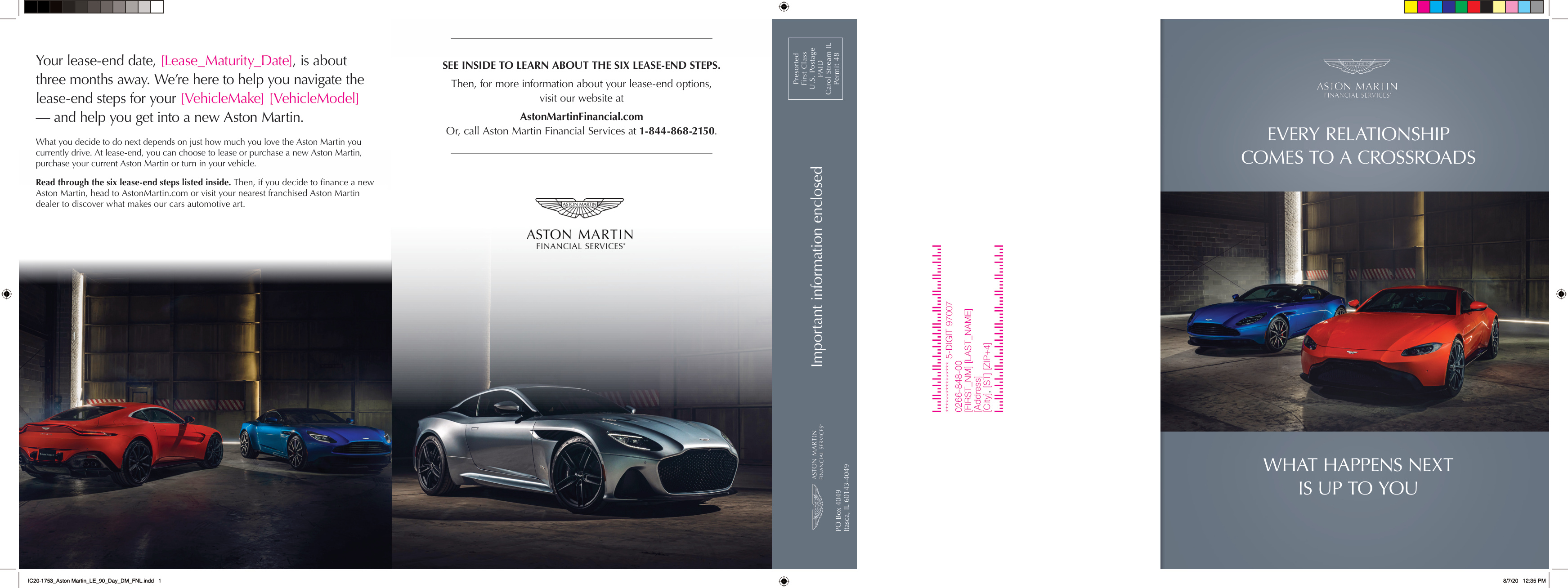 Aston Martin × Chase direct mail, outside