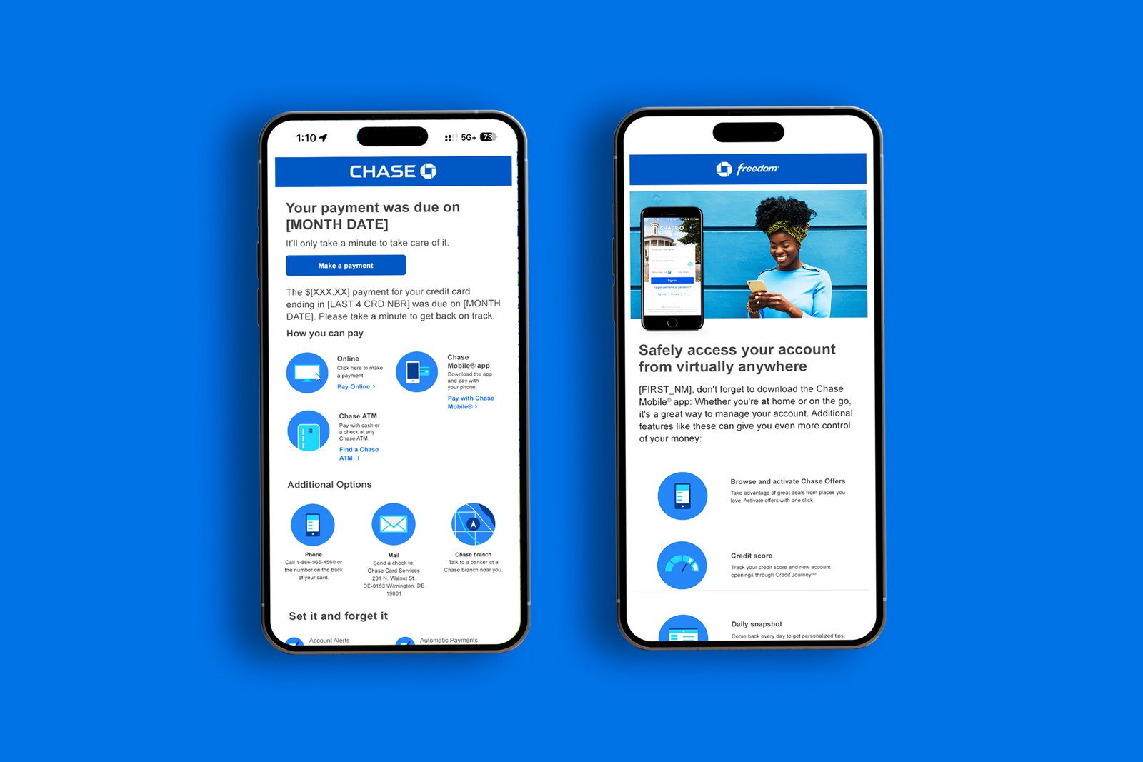 Chase modular email system, brand at scale