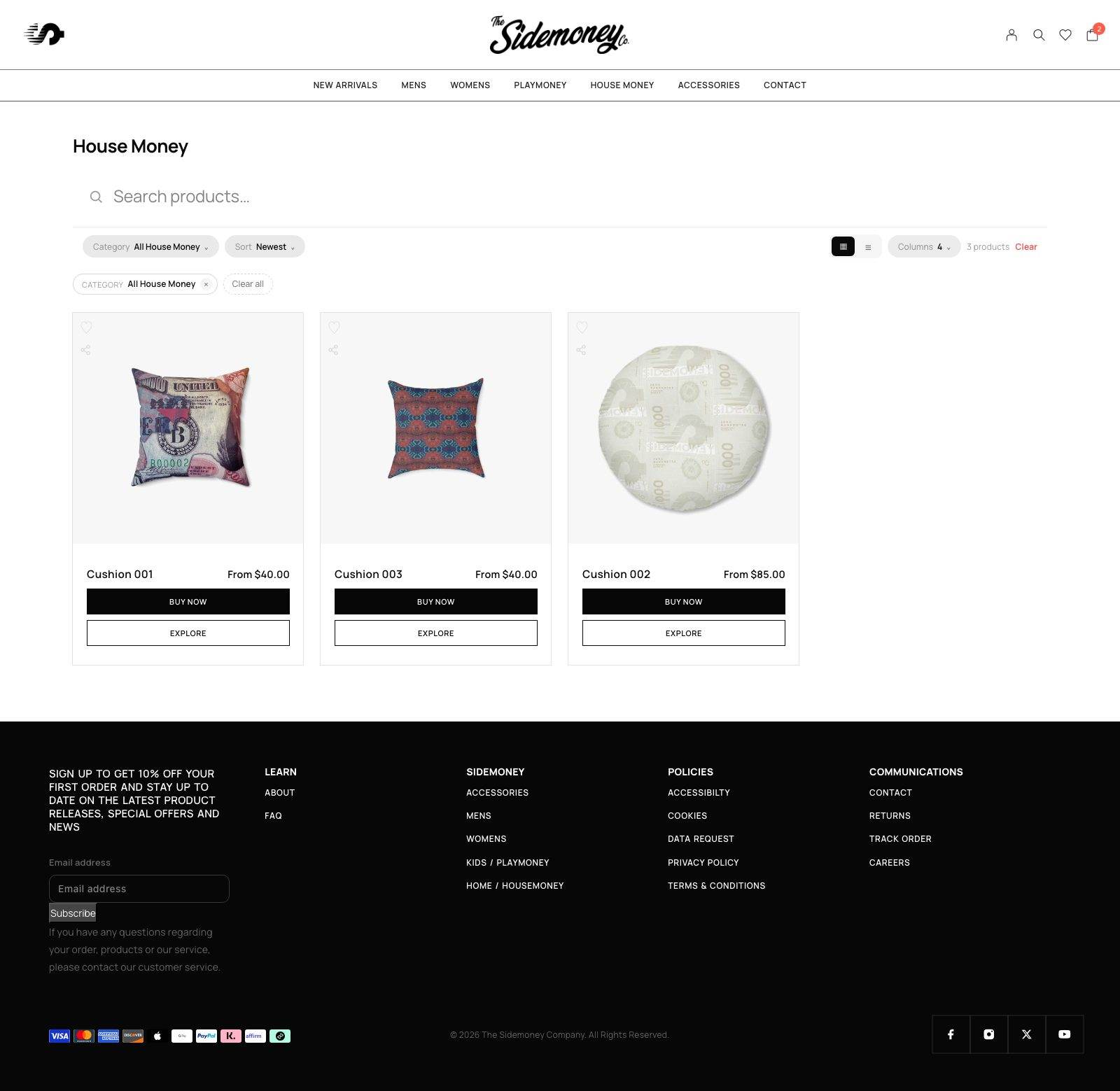 sidemoney.co, House Money, Desktop