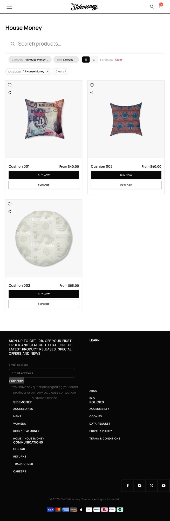 sidemoney.co, House Money, Tablet