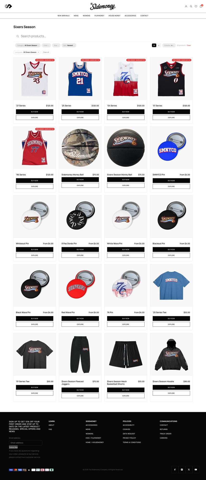 sidemoney.co, Sixers Season, Desktop
