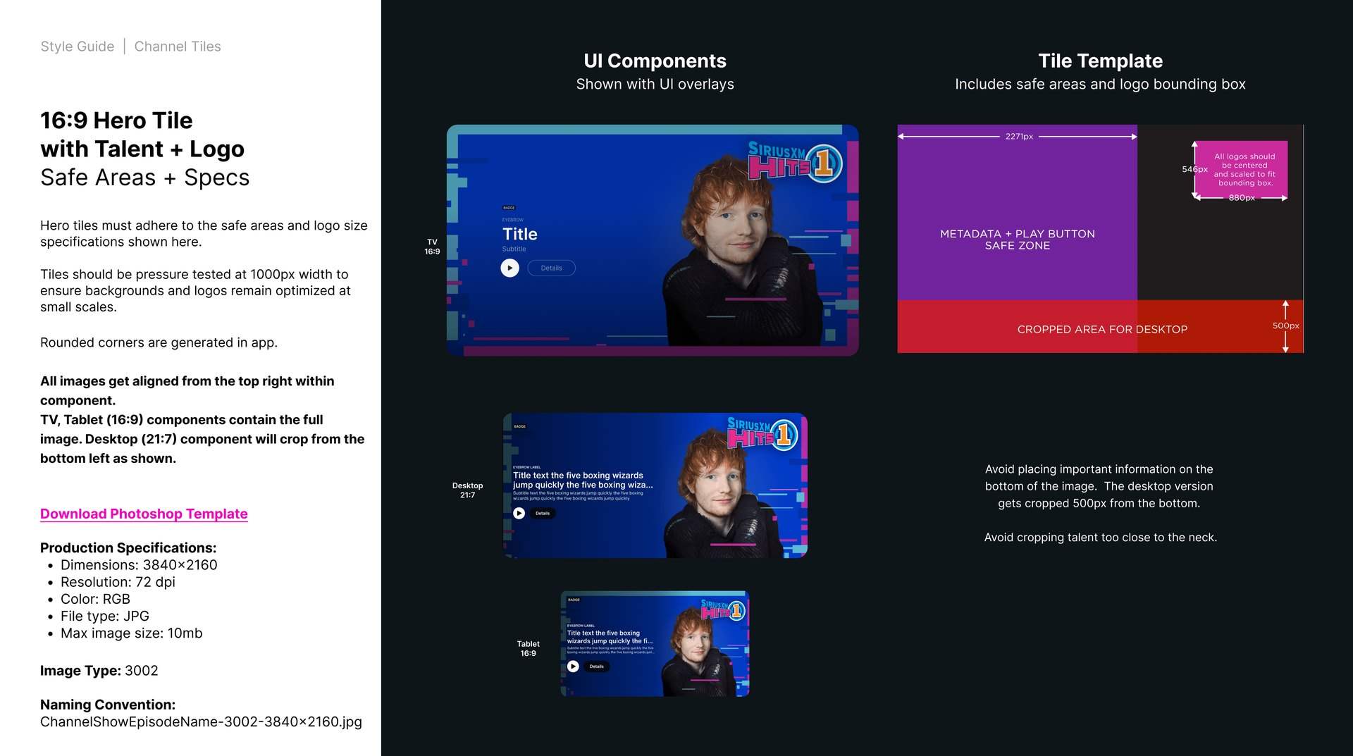 Style guide, channel tiles, page 11