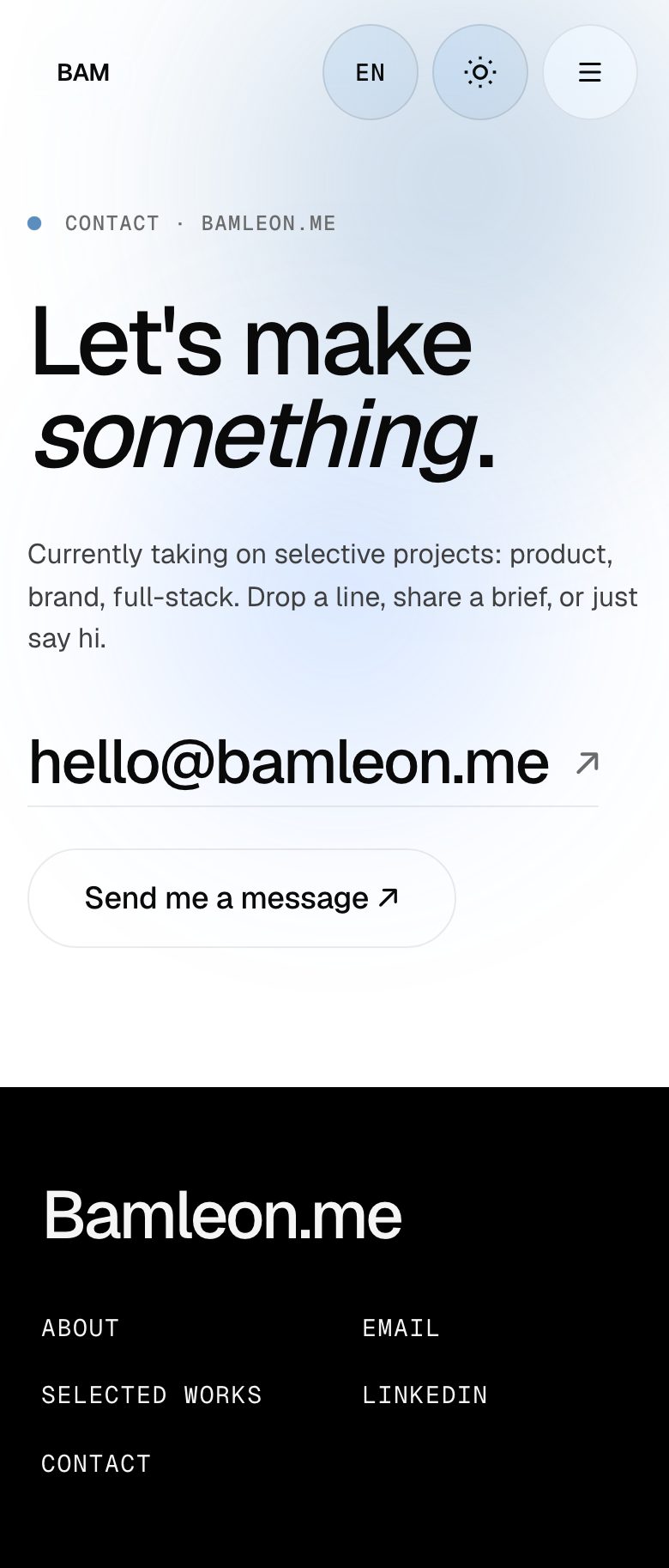bamleon.me, Contact, Mobile