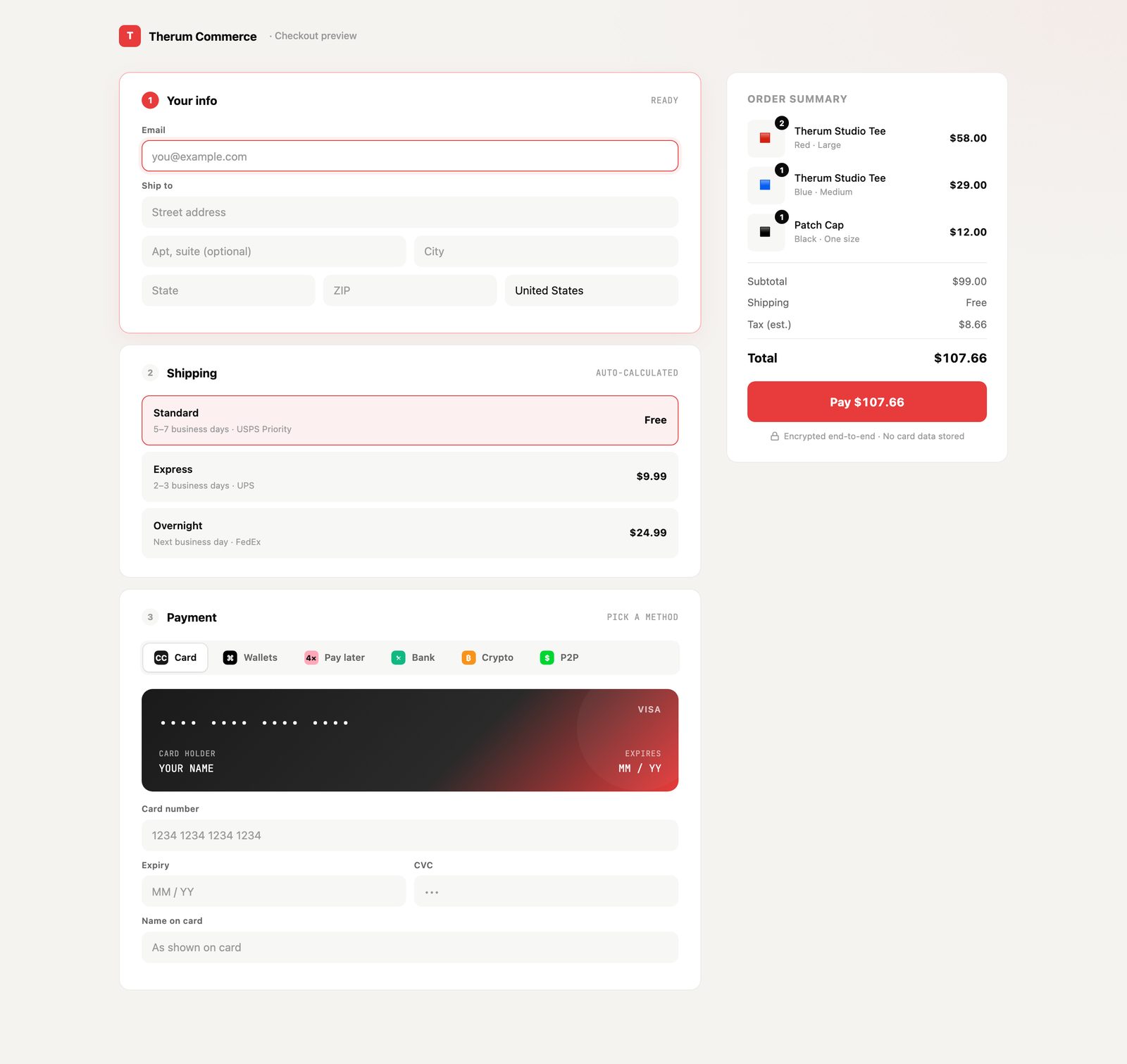 2.0 checkout, design