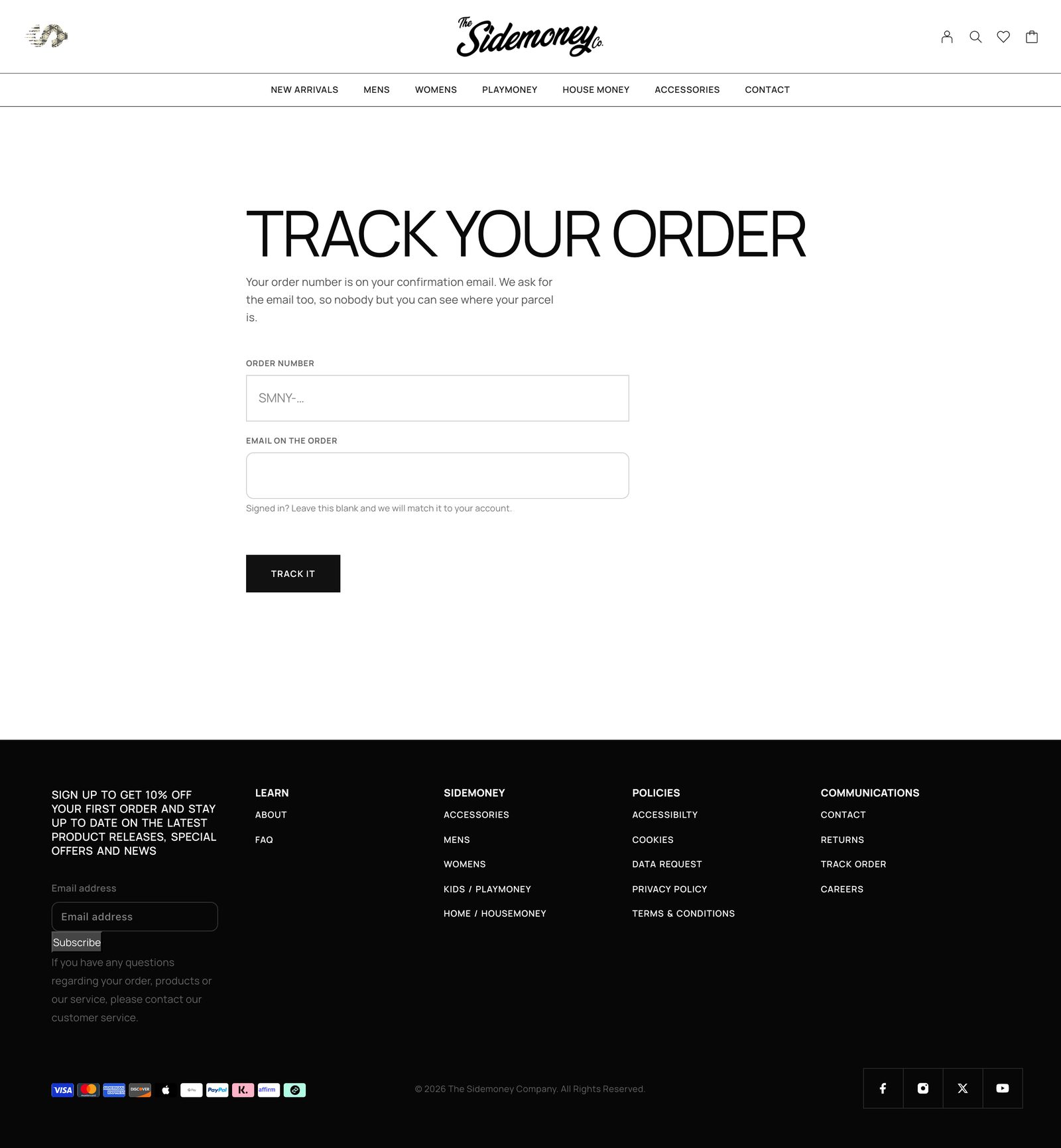 Order tracking