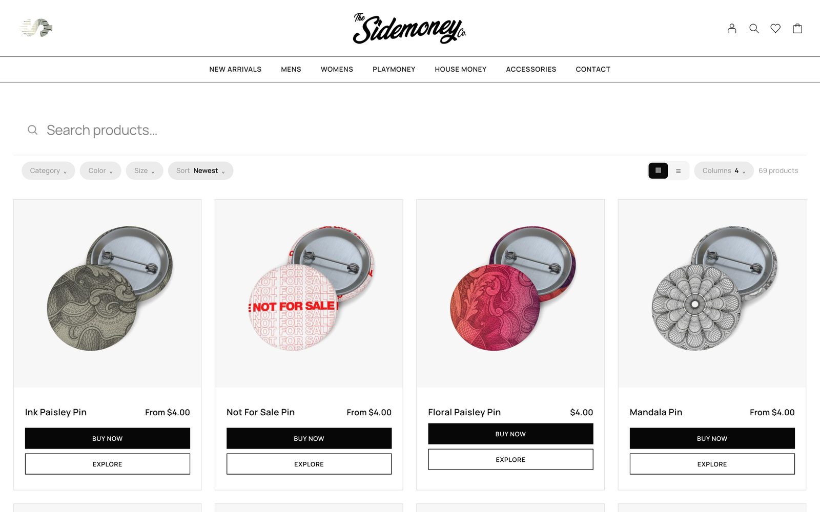 sidemoney, shop