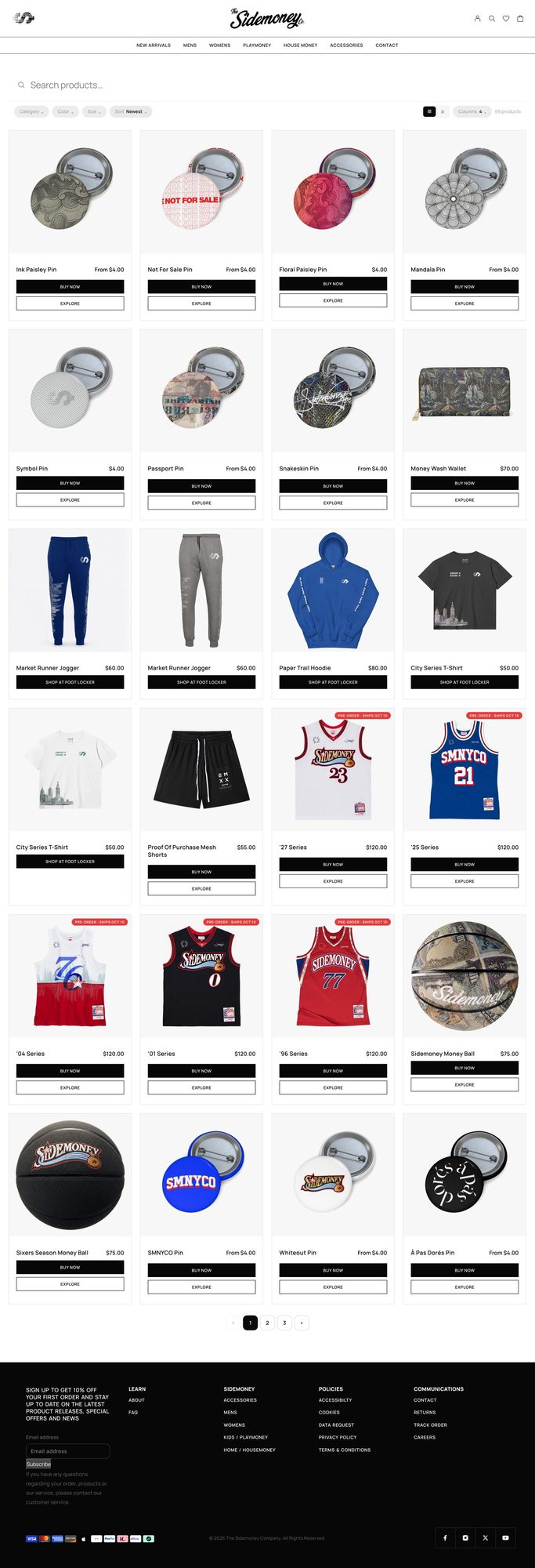 sidemoney.co, Shop, Desktop