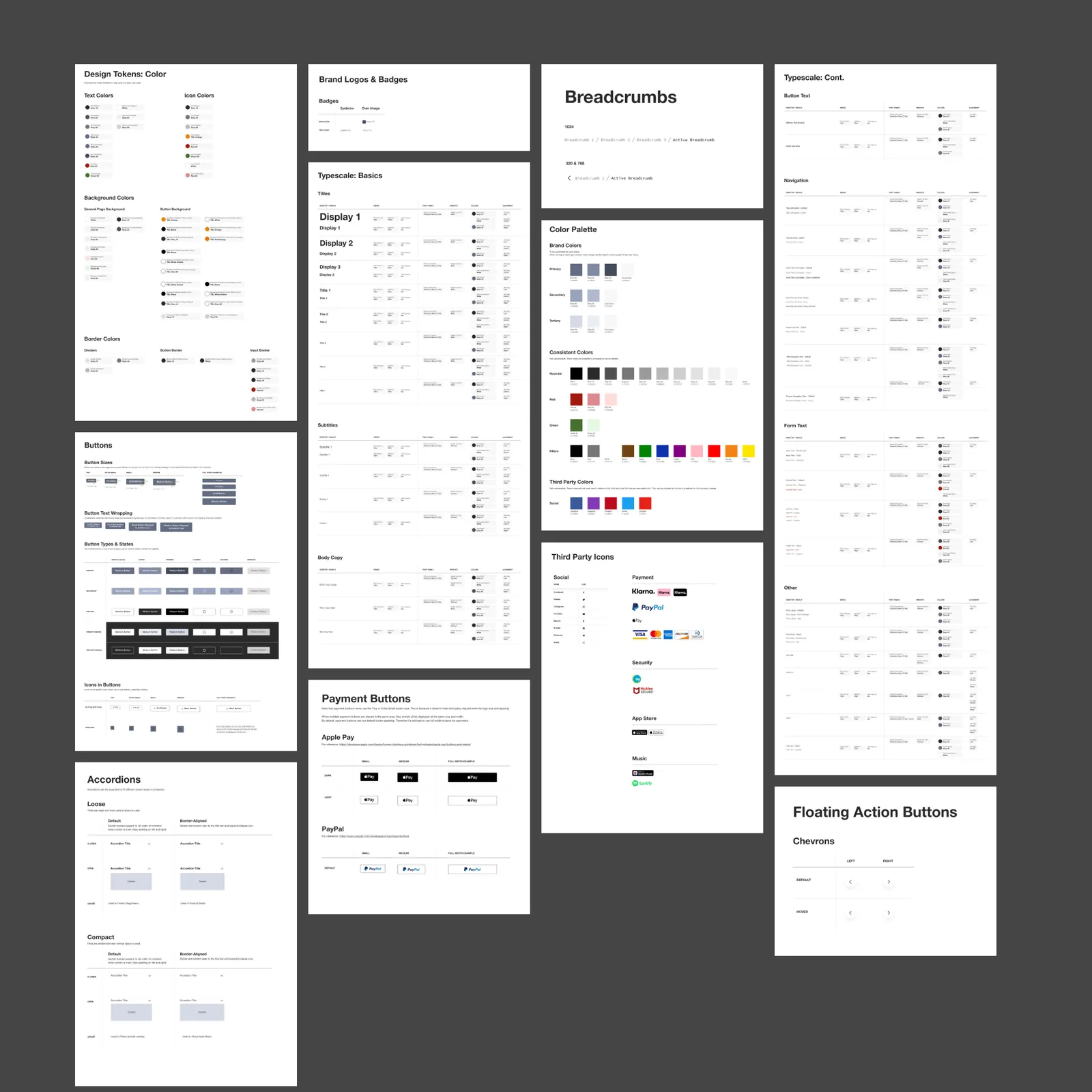 Canvas design system, component sheet 1