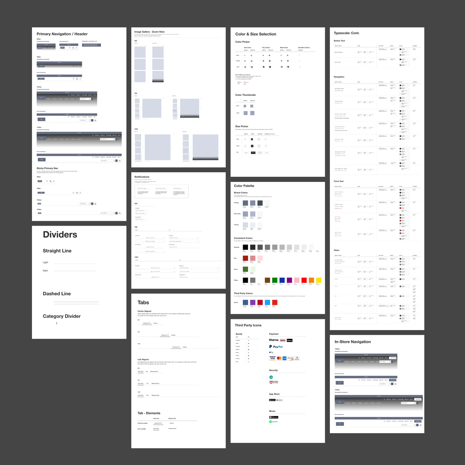 Canvas design system, component sheet 2