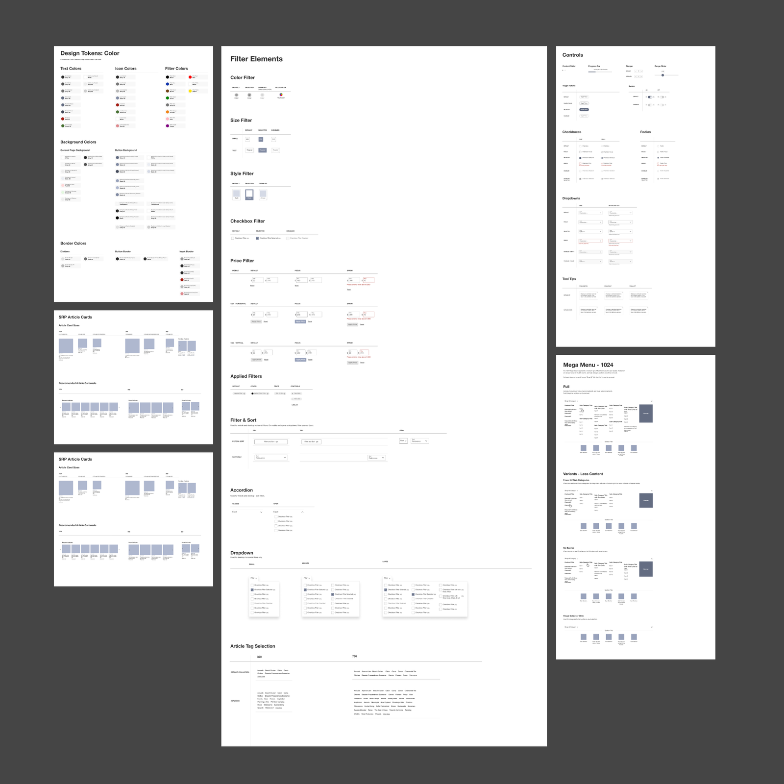 Canvas design system, component sheet 3