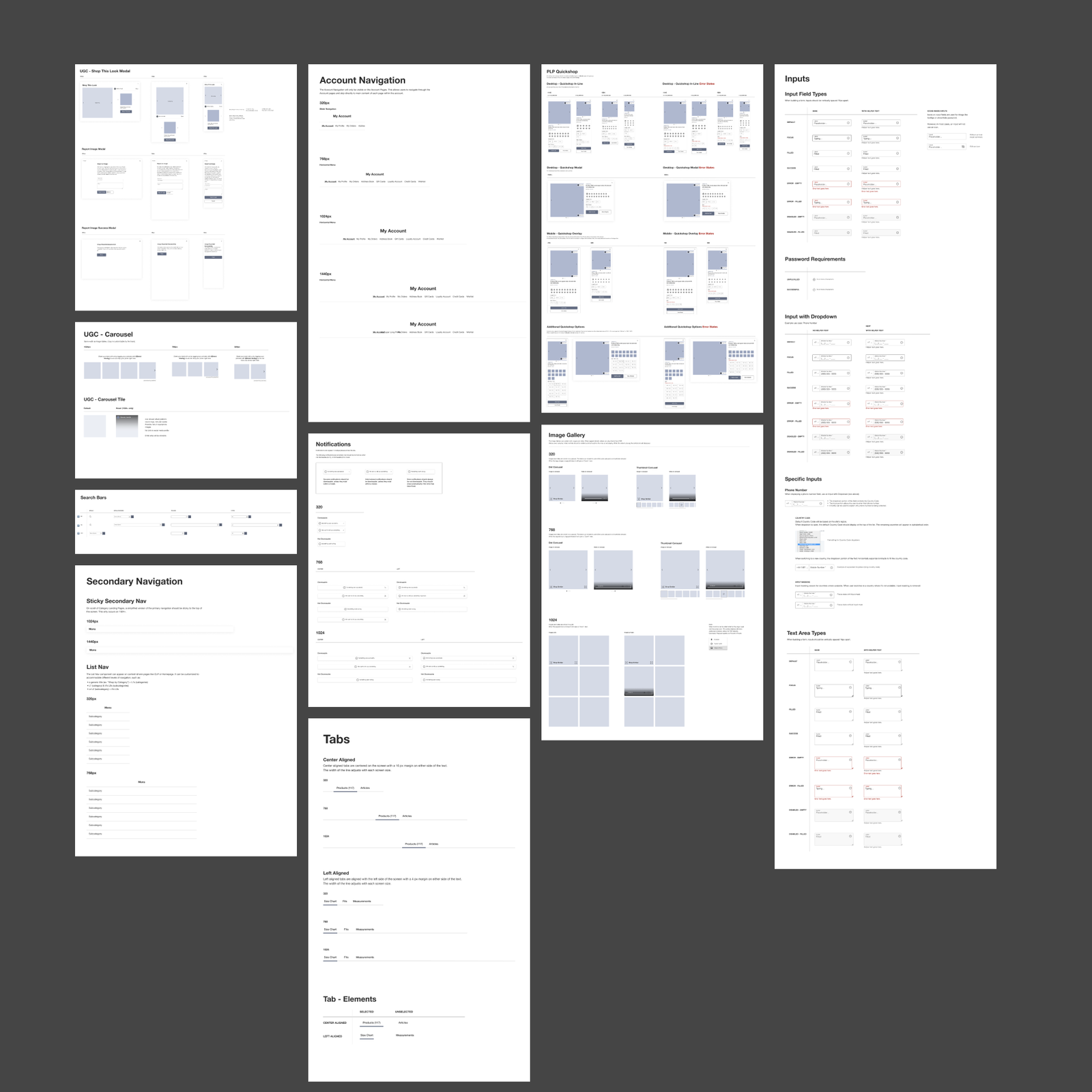 Canvas design system, component sheet 4