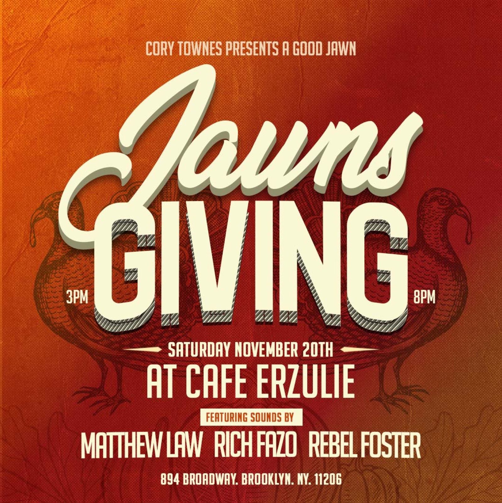 Jawnsgiving, event artwork