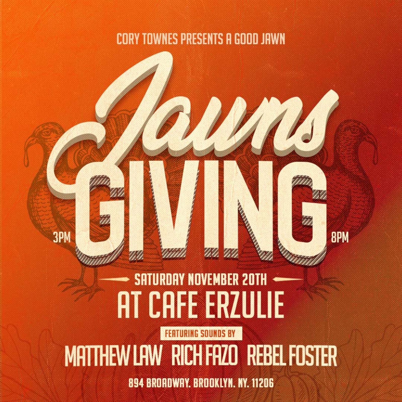 Jawnsgiving, event artwork