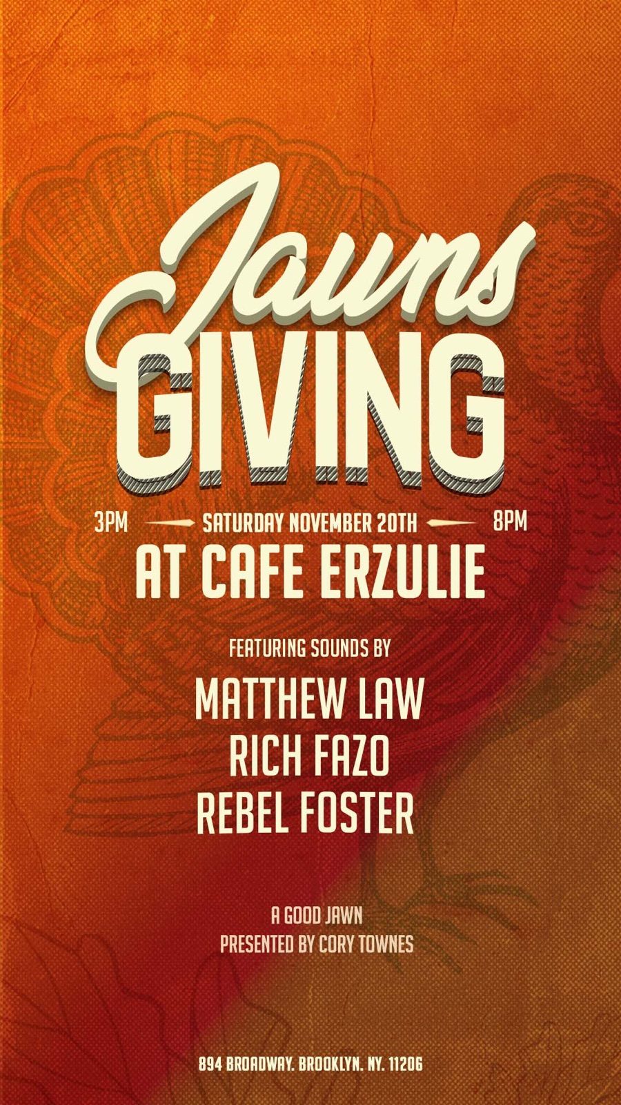 Jawnsgiving, event artwork