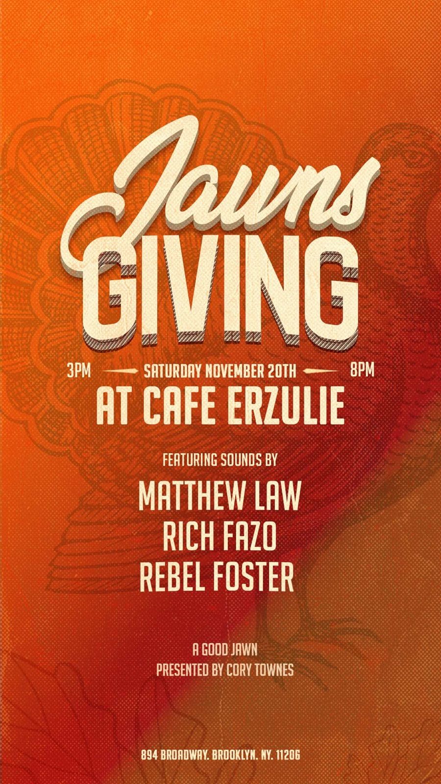 Jawnsgiving, event artwork
