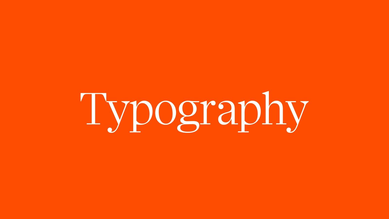 Brand Guidelines page Typography