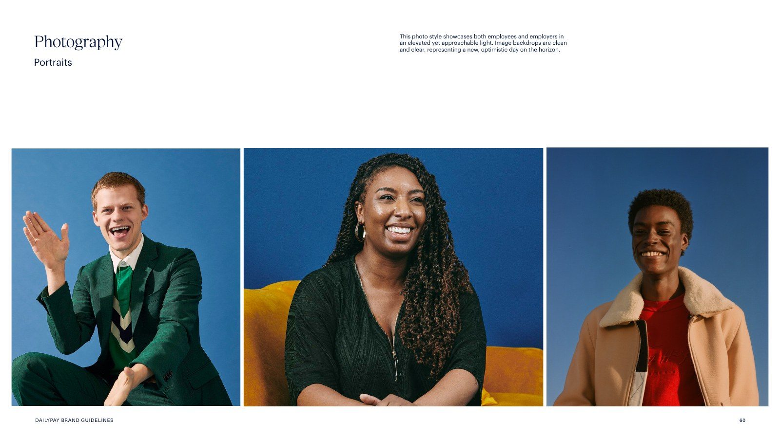 Brand Guidelines page Photography