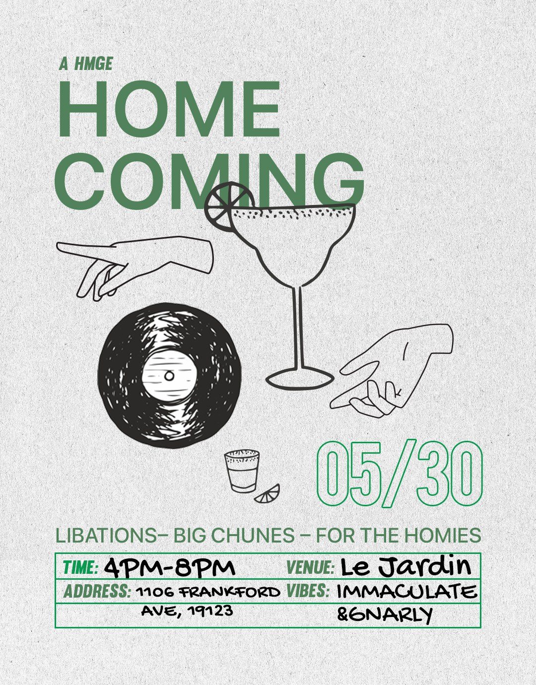 Homecoming flyer, green