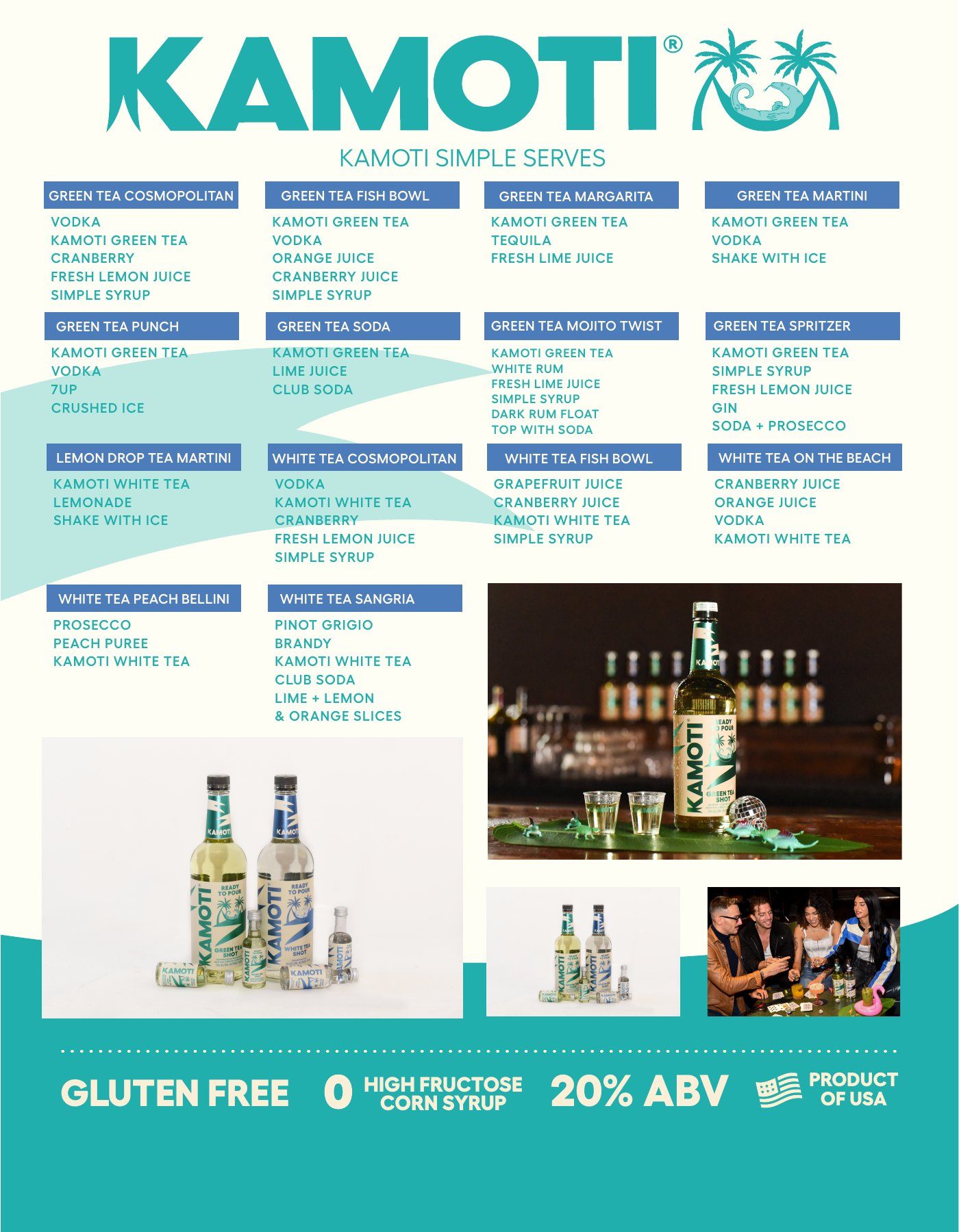 Cocktail sheet, page 1