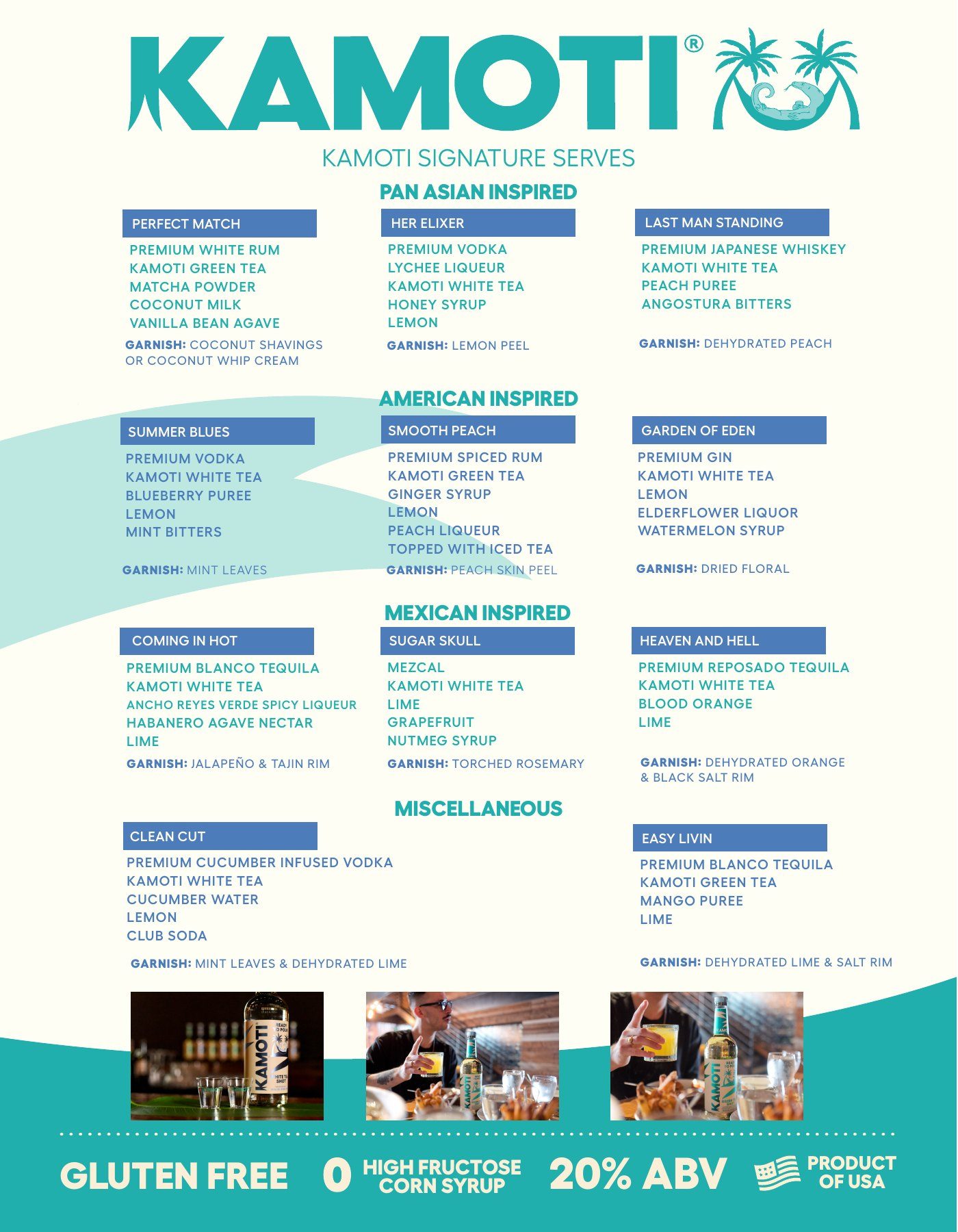 Cocktail sheet, page 2
