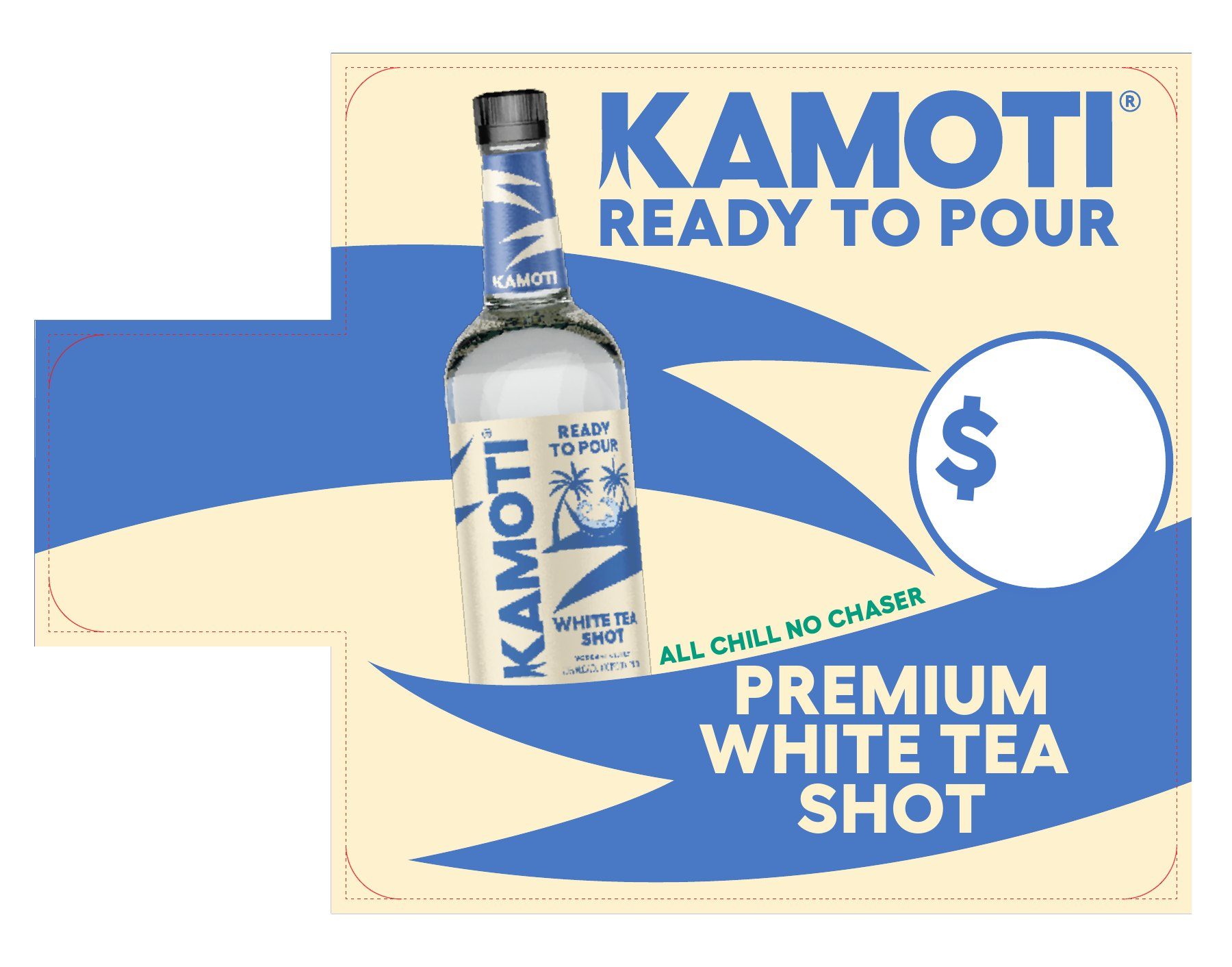Aisle flag, white tea
