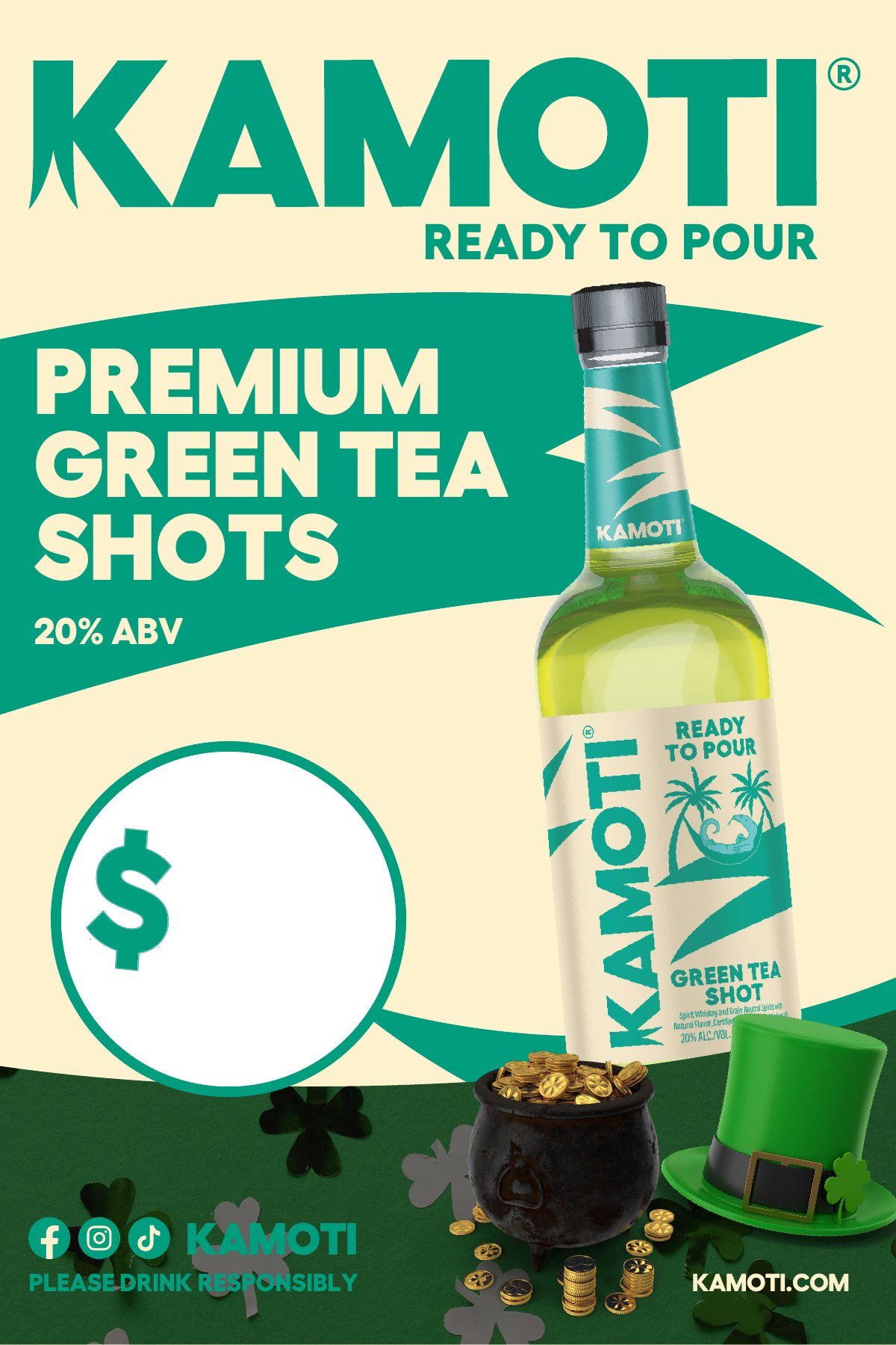 St. Patrick’s Day, poster, green tea