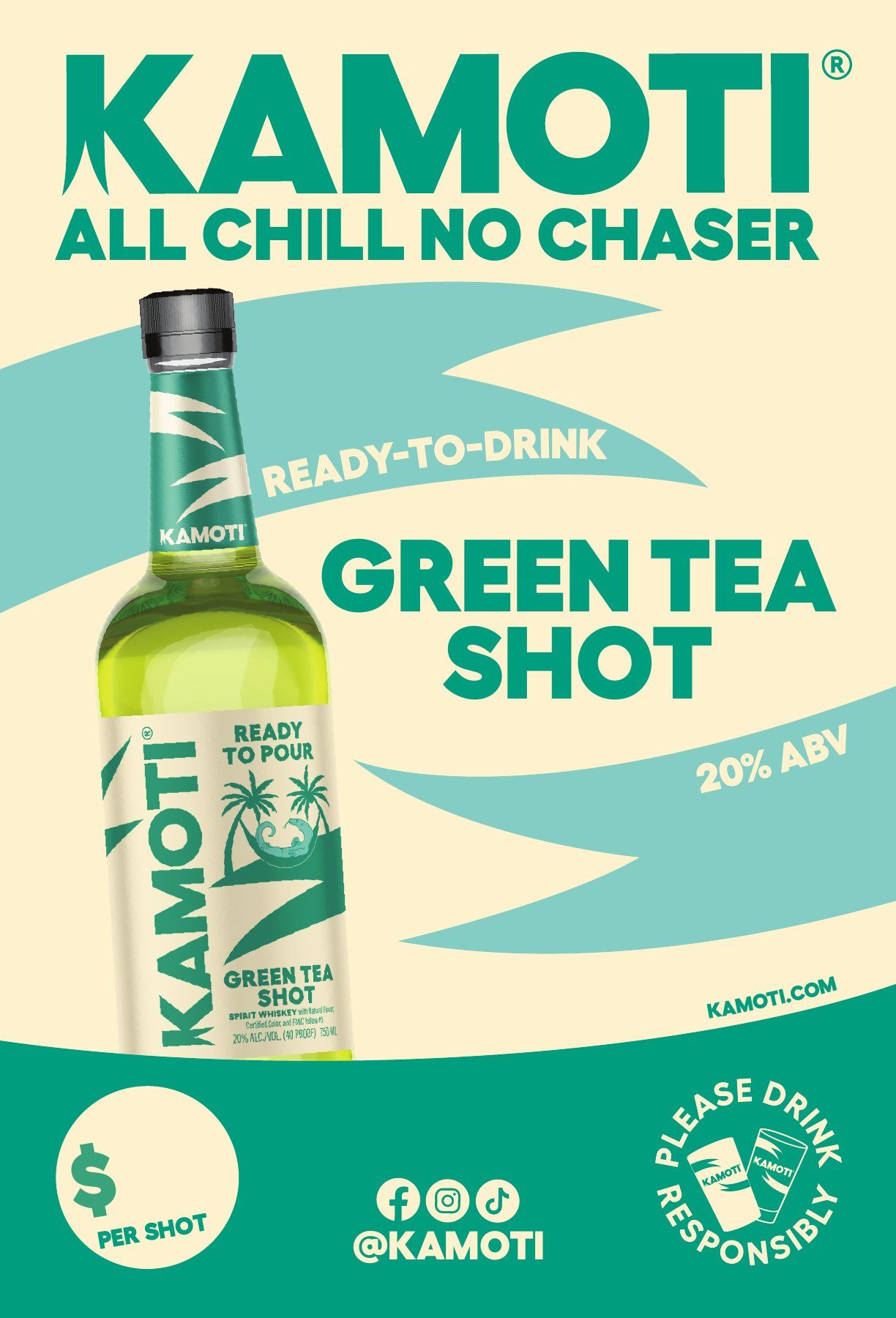 Table tent, green tea