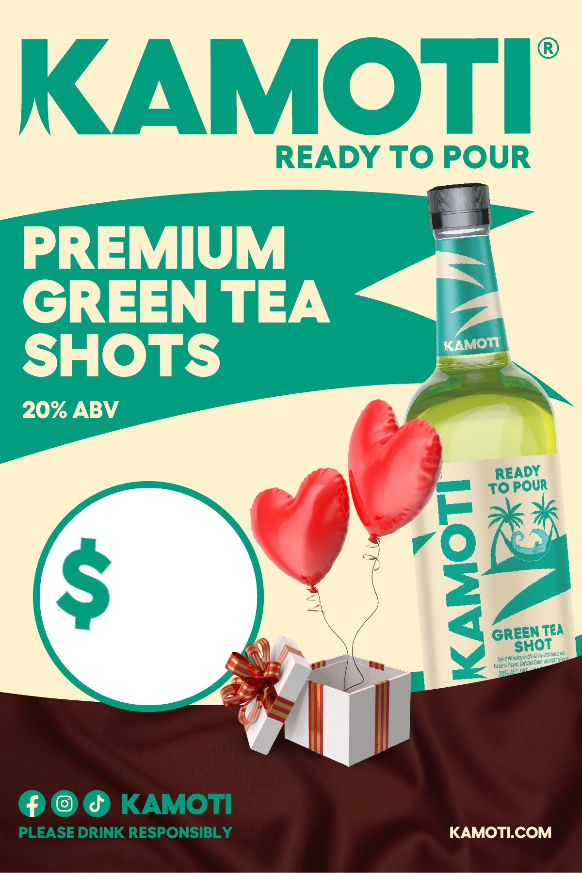 Valentine’s Day, poster, green tea