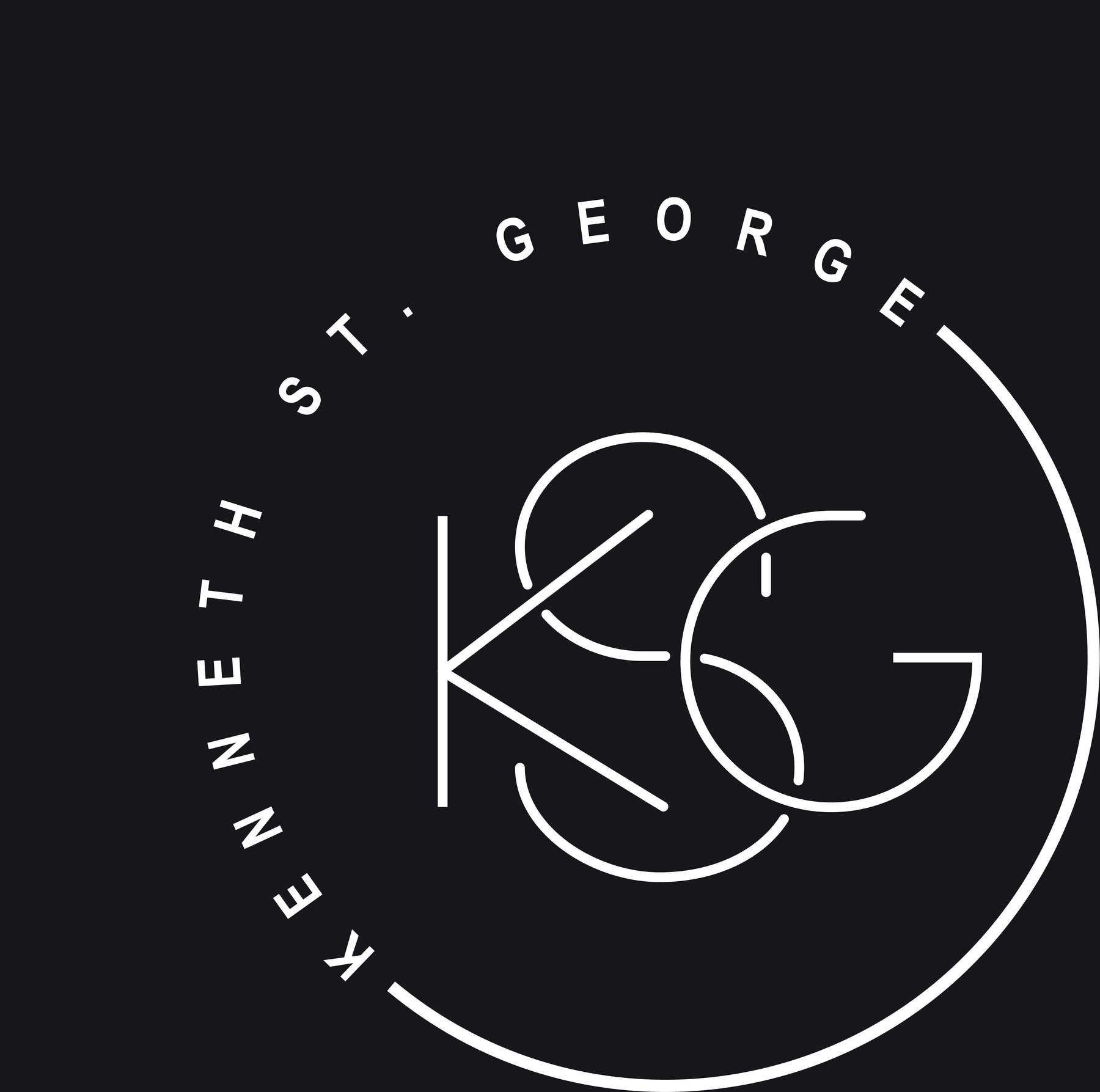 The mark reversed, for dark grounds and photographs