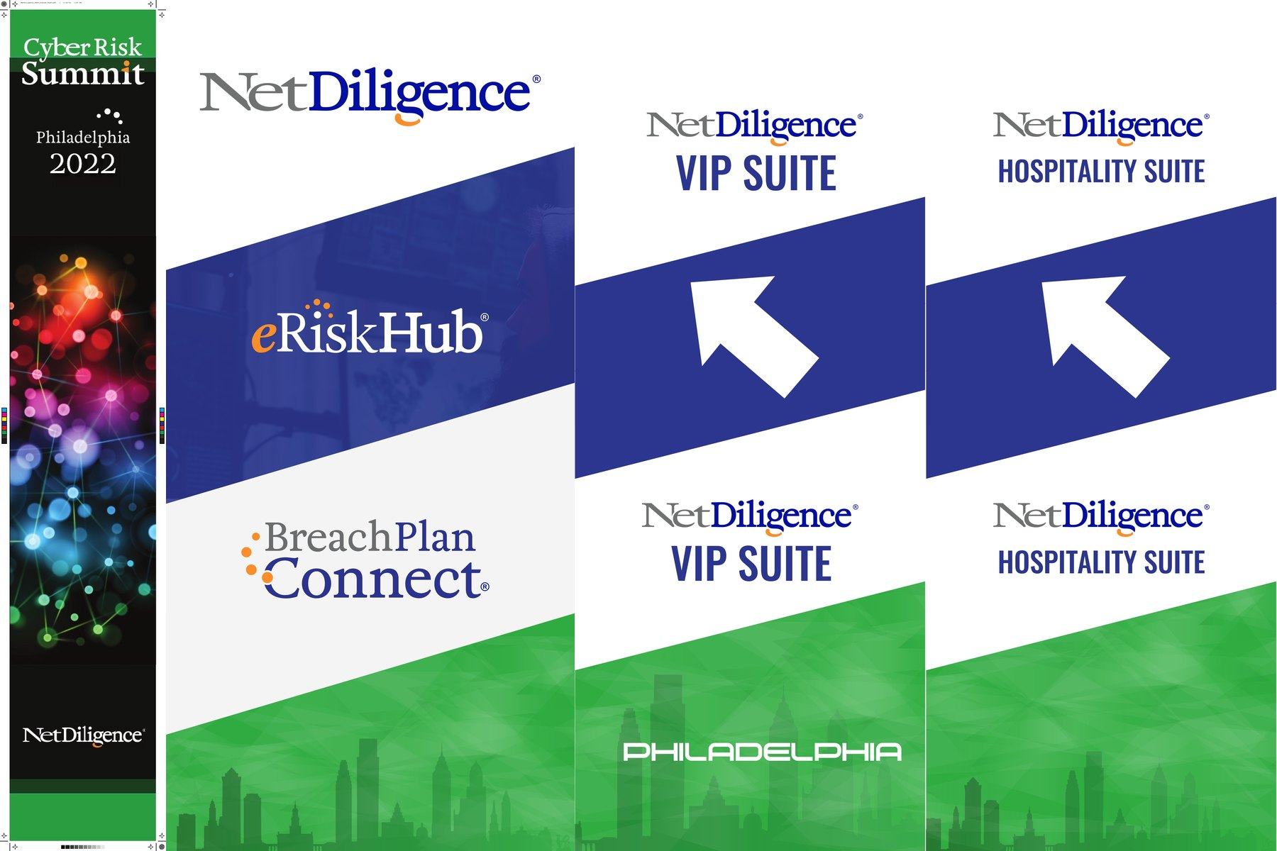 Podium wrap, Regency product column, VIP suite and Hospitality suite room signs